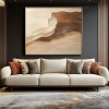 Earth's Embrace: Hand-Painted abstract Landscape Art - Neutral Tones for Chic Brown Beige Wall Decor