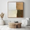 Earthy Balance-Handmade Wabi - Sabi Wall Art with Earthy Tones - 3D Textured abstract Decorative Painting for Home Decor