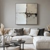 Earthy Balance-Wabi - Sabi Textured abstract Wall Art | Neutral Tones Framed Canvas for Minimalist Home Decor