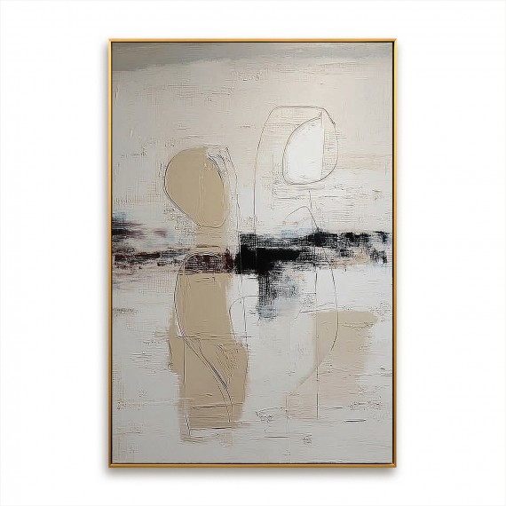Echoed Forms — Minimalist Textured abstract Art