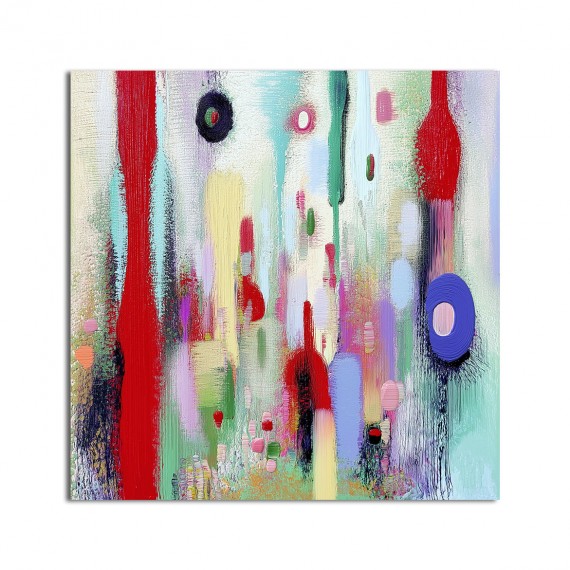 Echoes of Color - Large Colorful abstract Oil Painting Bold Textured Modern Canvas Wall Art