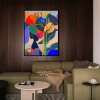 Electric Bloom - Colorful abstract Botanical Art Modern Expressionist Floral Painting