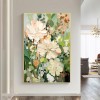 Enchanted Blooms abstract Floral Canvas – Hand-Painted Vertical Wall Art for Living Room