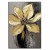 Eternal Bloom-Textured Golden Floral Oil Painting, abstract Luxury Flower Wall Art for Modern Home Decor