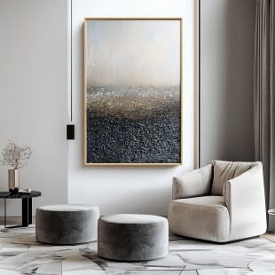 Eternal Horizon – Hand-Painted 3D Textured abstract Oil Painting on Canvas