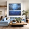 Eternal Tide – Textured abstract Ocean Oil Painting, Modern Blue Seascape Wall Art for Living Room
