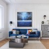 Eternal Tide – Textured abstract Ocean Oil Painting, Modern Blue Seascape Wall Art for Living Room
