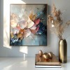 Ethereal Blossom-Hand-Painted abstract Floral Oil Painting for Modern Decor