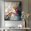Ethereal Blossom-Hand-Painted abstract Floral Oil Painting for Modern Decor
