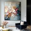 Ethereal Blossom-Hand-Painted abstract Floral Oil Painting for Modern Decor
