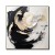 Ethereal Motion: Luxurious abstract Art - Hand-Painted Black & White Swirls for Modern Decor