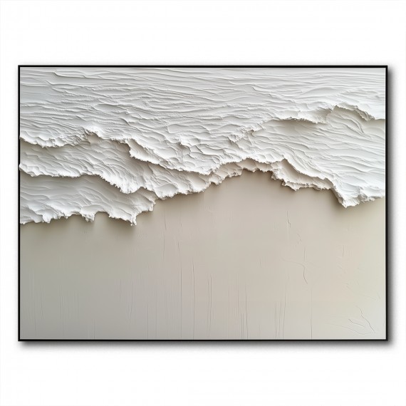 Ethereal Waves-Handcrafted abstract Coastal Textured Painting for Wabi sabi Interiors