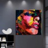 Extasy-Vibrant abstract Portrait: A Burst of Colorful Expressions