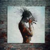 Fear of the Future-Modern abstract Emotional Figurative Painting for Living Room or Studio