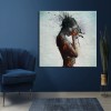 Fear of the Future-Modern abstract Emotional Figurative Painting for Living Room or Studio