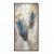 Feathers-Blue & Gold Textured abstract Painting for Modern Elegant Home Decor