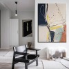 Feelings-Modern abstract Oil Painting on Vertical Canvas for Minimalist Interiors