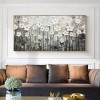 Field of Lilies-Textured abstract Floral Painting for Elegant Decor