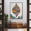 Floating Artifact - Surreal Geometric Balloon Art Whimsical abstract Landscape Painting