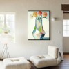 Floral Modulation - Geometric Flower Vase Painting Modern Minimalist abstract Wall Art