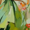 Floral Reverie: abstract Female Portrait Oil Painting - Colorful Floral Garden Wall Art, Modern Decor for Bedroom Interiors