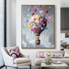 Flying with Love – A Colorful Heart Hot Air Balloon Painting