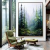 Forest Landscape Oil Painting - Large Nature Wall Art for Living Room