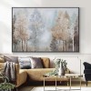 Forest-Misty abstract Forest Painting in Autumn Tones for Tranquil Interiors