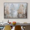 Forest-Misty abstract Forest Painting in Autumn Tones for Tranquil Interiors