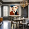 Fragmented Gaze – abstract Woman Portrait Oil Painting on Canvas