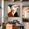 Fragmented Gaze – abstract Woman Portrait Oil Painting on Canvas