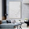 Frosted Tides-Set of 2 Minimalist White Textured abstract Oil Paintings