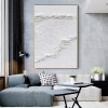 Frosted Tides-Set of 2 Minimalist White Textured abstract Oil Paintings
