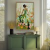 Garden Waltz-Romantic Figurative Oil Painting on Canvas | Textured Wall Art for Living Room