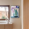 Gathered Whispers - Modern abstract Flower Vase Painting Vertical Textured Floral Wall Art