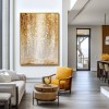 Gilded Cascade — 3D Textured Gold abstract Wall Art, Luxury Modern Canvas