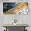 Gold Dust-Metallic Textured Art in Dark Blue and Gold | Modern abstract Painting