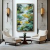 Golden Canopy – Impressionist Forest tree Oil Painting: Vibrant Yellow Blossoms & Light, Filtered Nature Scene for Home Decor"