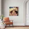 Golden Embrace-Personalized Gift Celebrating Motherhood & abstract Art