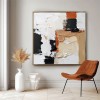 Golden Harmony:  Impasto abstract Oil Painting with Black, Brown & Beige Tones - Textured Wall Art, Luxury Decor for Modern Living Rooms