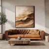 Golden Horizon-Textured abstract Landscape Painting for Modern Decor