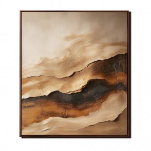 Golden Horizon-Textured abstract Landscape Painting for Modern Decor
