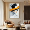 Golden Muse-abstract Portrait Art Painting | Textured Modern Wall Art on Canvas