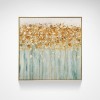 Golden Radiance-abstract Oil Painting with Gold Leaf | Luxury Wall Art for Home Decor