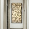 Golden Veil-Textured Gold abstract Oil Painting | Vertical Luxury Canvas Art