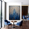 Golden Willow - Textured abstract tree Oil Painting
