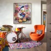 Graffiti Commander – Colorful Cartoon Duck Wall Art Pop Street Canvas Painting