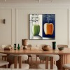 Gravity of Fruit - abstract Apple Oil Painting Modern Minimalist Wall Art on Canvas