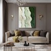 Green Textured abstract Oil Painting for Modern Minimalist Decor