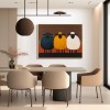 Hand-Painted Sheep Wall Art – Minimalist Animal Canvas Painting for Modern Home Decor